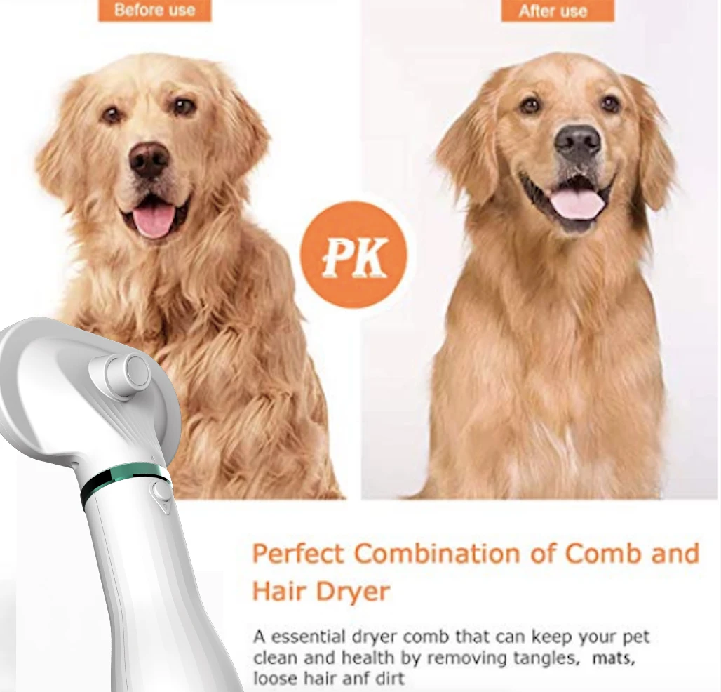 2020 New Design Pet Hair Dryer 2 In 1 Cats&dogs Brush Dryer Pet Hair