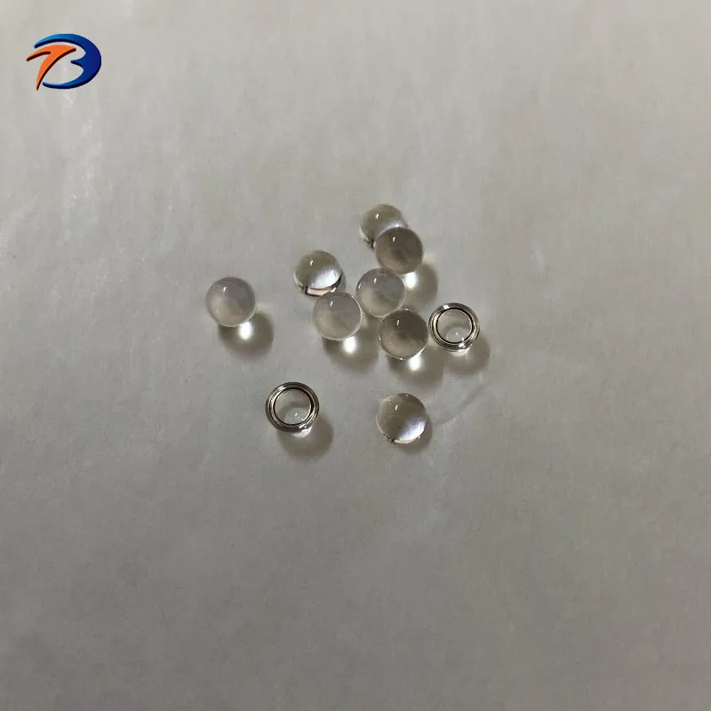 Optical bk7 glass half ball lens small 1mm 2mm spherical optic fused silica sapphire crystal glass half ball lens