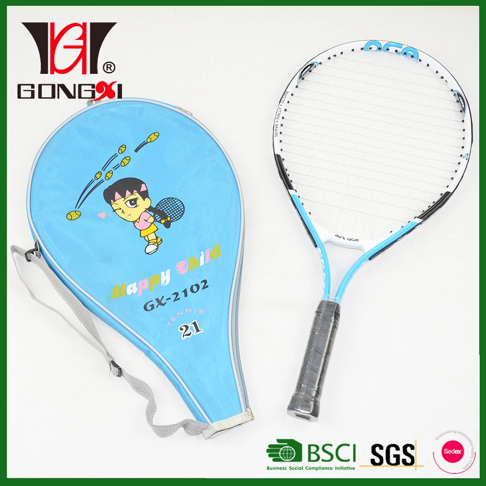 Good Elasticity Kids Aluminium Tennis Racket/raquet Tennis Colors Can