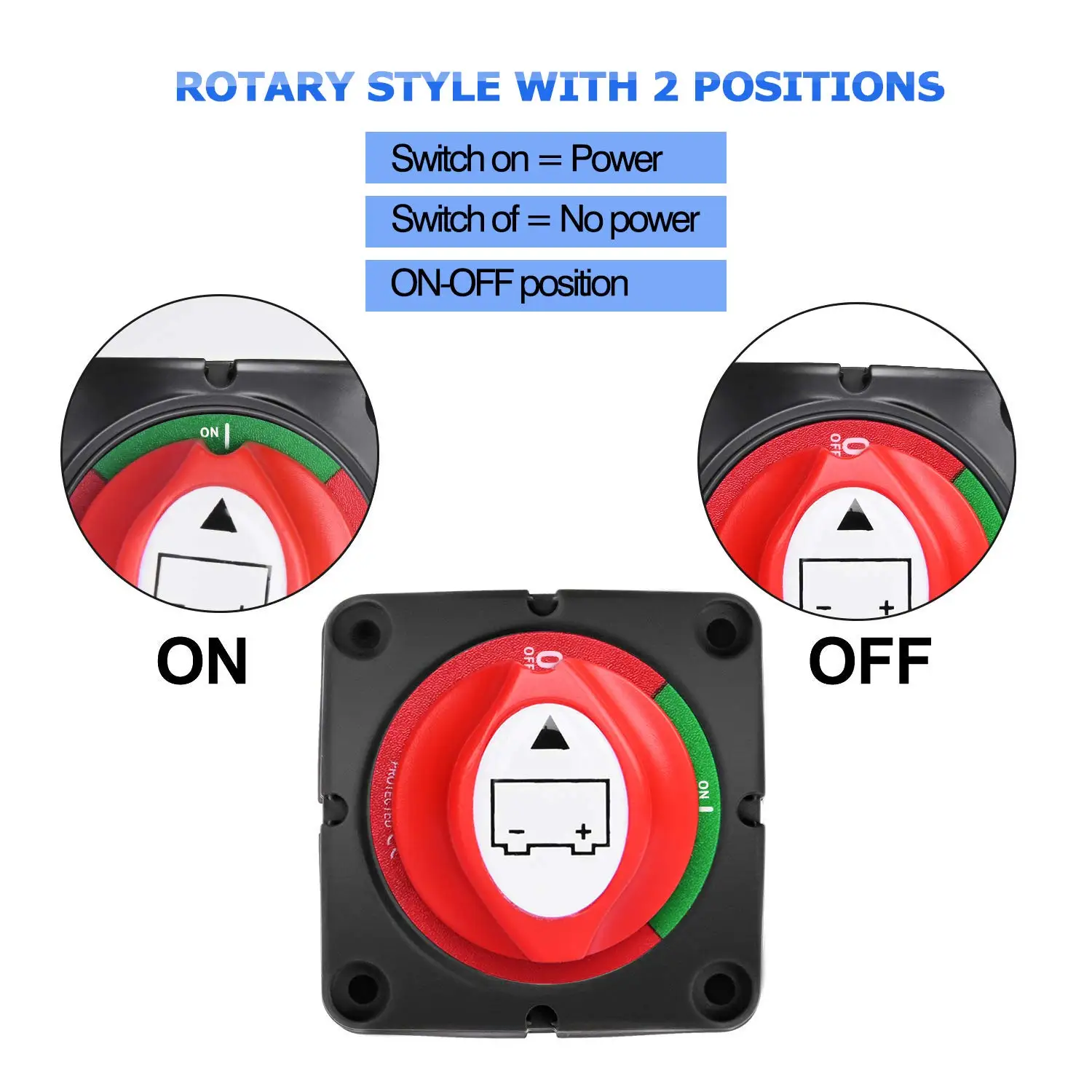 Heavy Duty Waterproof Battery Disconnect Switch Onoff Position Master