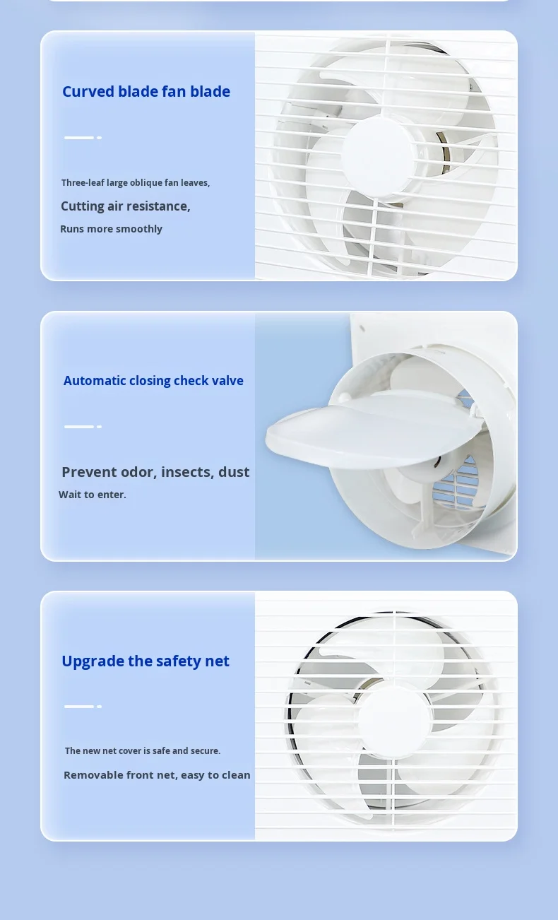 Powerful Energy-saving Exhaust Fan, Electric, Plastic - detail 44
