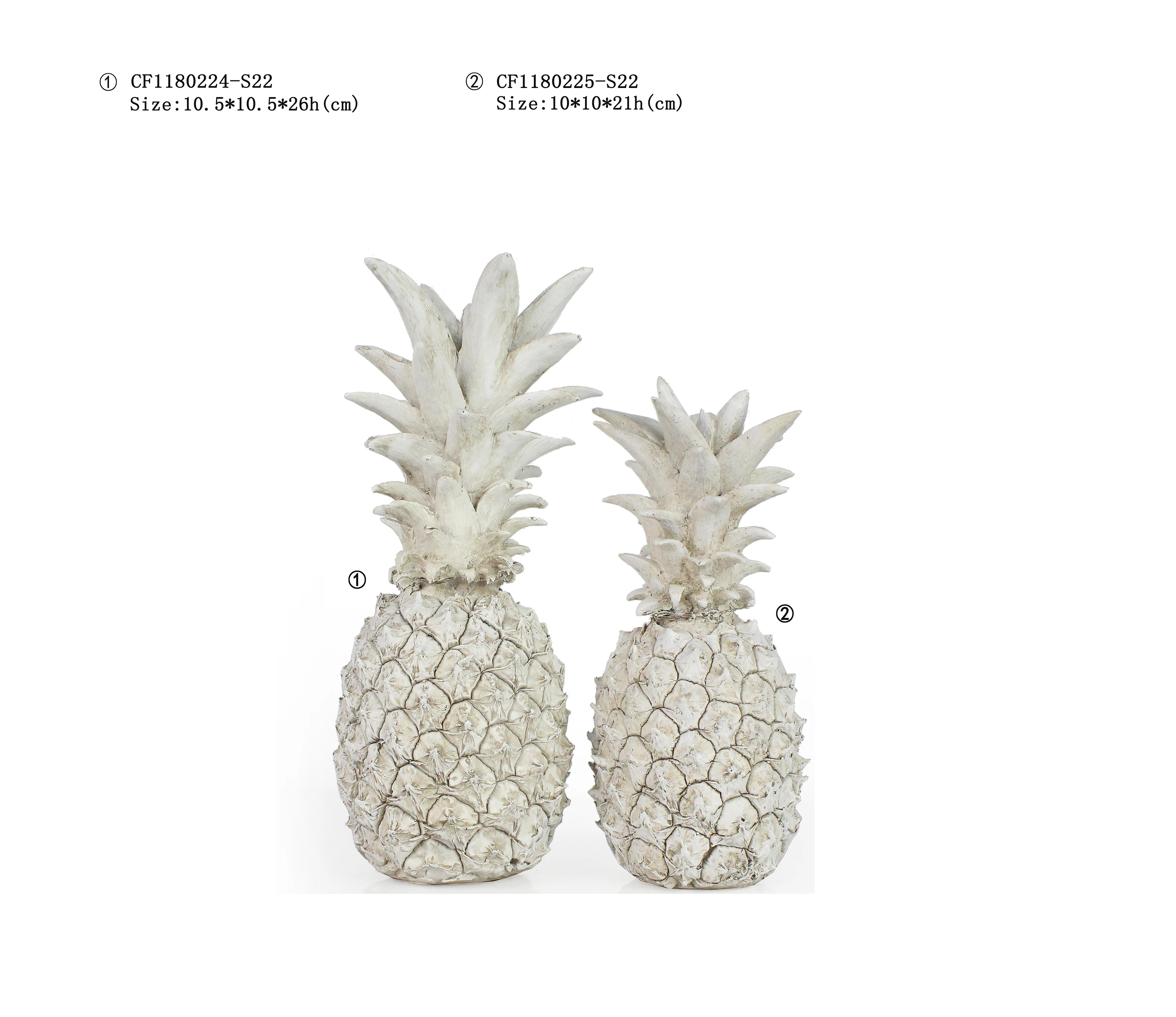 Wholesales 3D Ornaments Resin Decorative Antique Finish Pineapple Object For Tabletop Decor manufacture