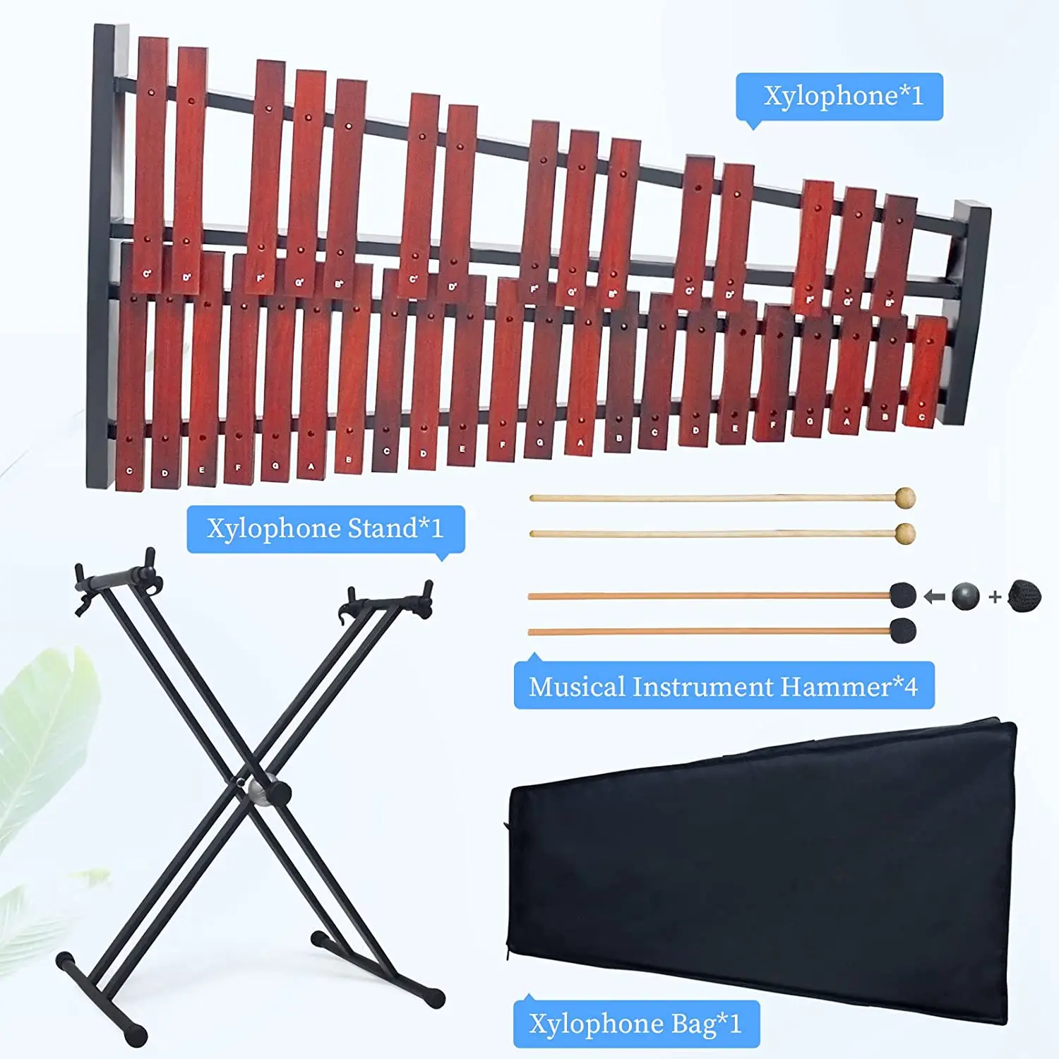 2023 Montessori 37 Keys Professional Percussion Marimba Wood Bar Marimba Musical Instrument 9600