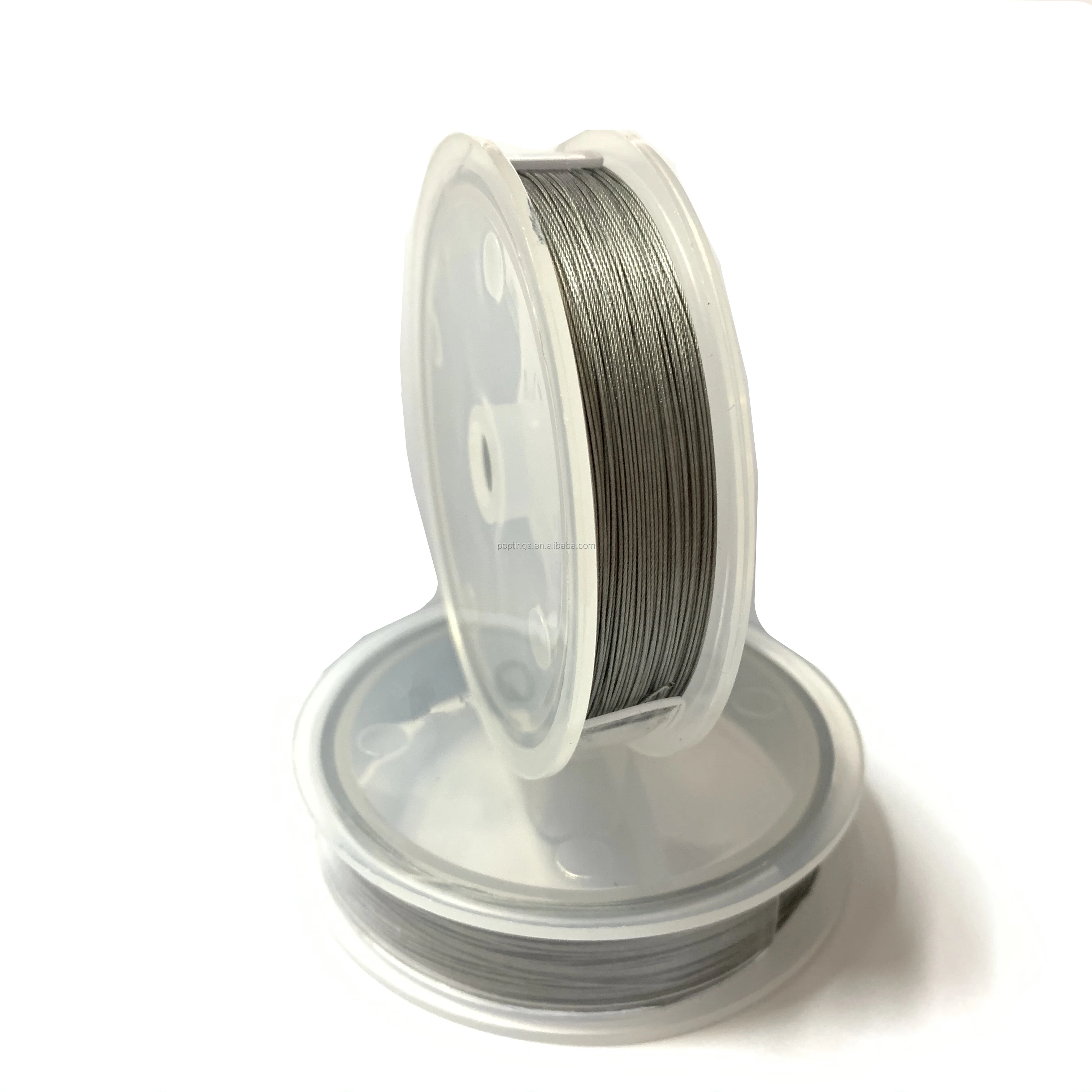 49 Strands Stainless Steel Tiger Tail Craft Bead Stringing Wire 0.38mm