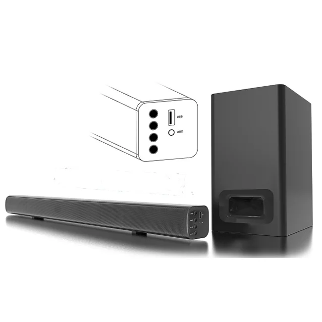 2.1ch Home Theater Speaker System Sound Bar for TV and Home Theatre Wireless Blue tooth SoundBar