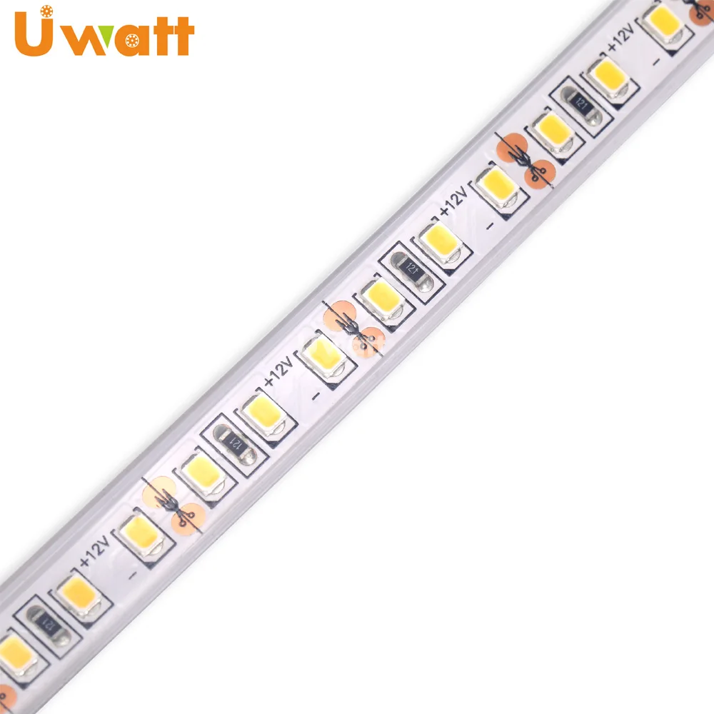 8mm White FPCB IP67 Casing PU 120 leds 1 Meter Luces LED Strip Light 12W 14.4W