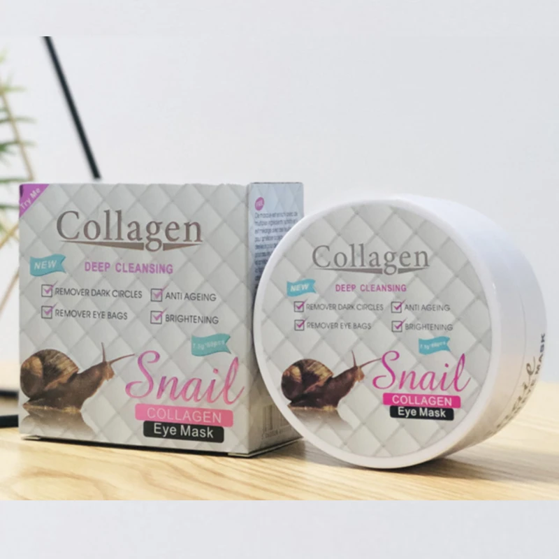 
90g Snail Collagen Eye Mask Skin Care Anti Aging Remove Dark Circle Eye Bags Remover Under Eye Gel Patches 