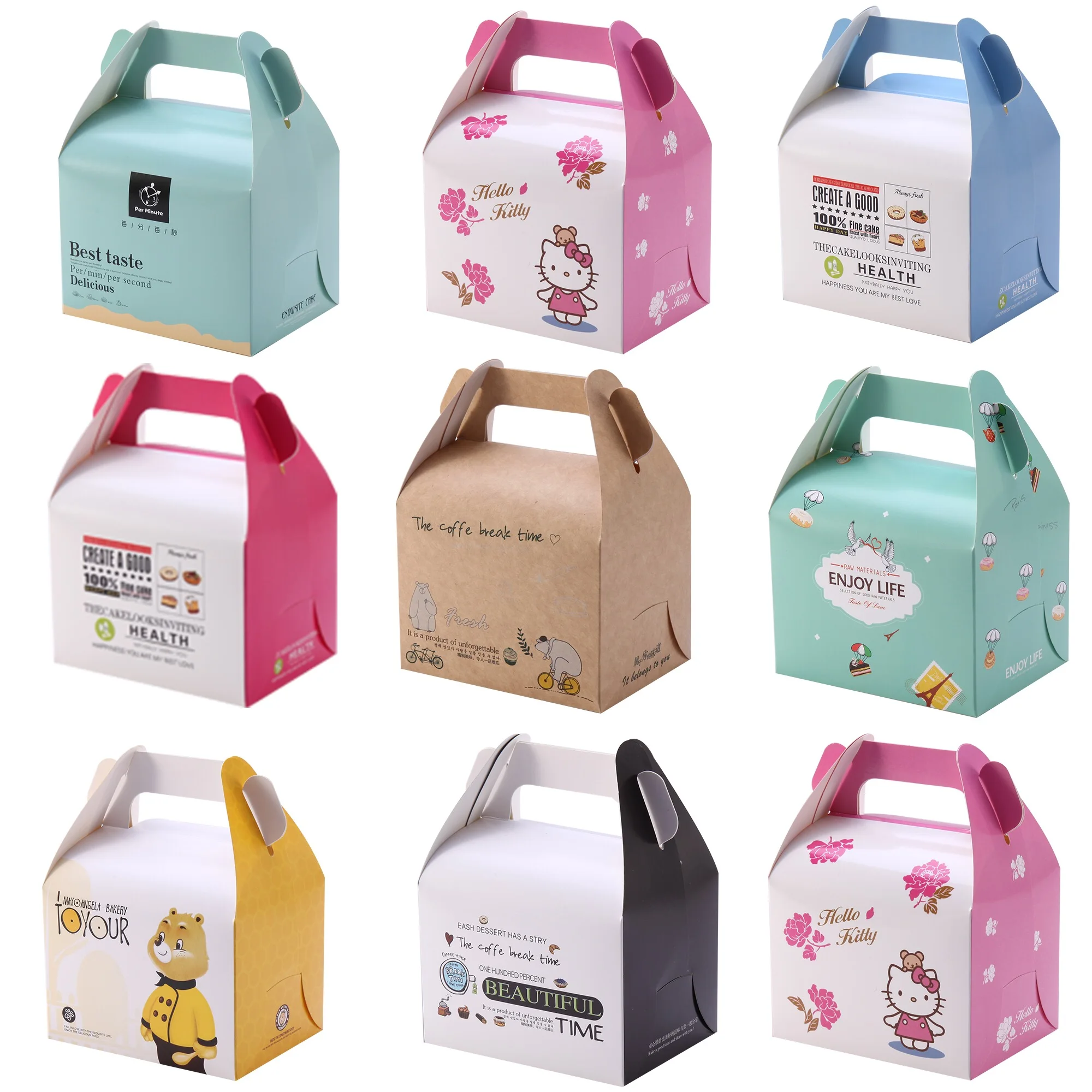 食品包装工厂定制打印迷你蛋糕盒包装甜蛋糕小饰品盒