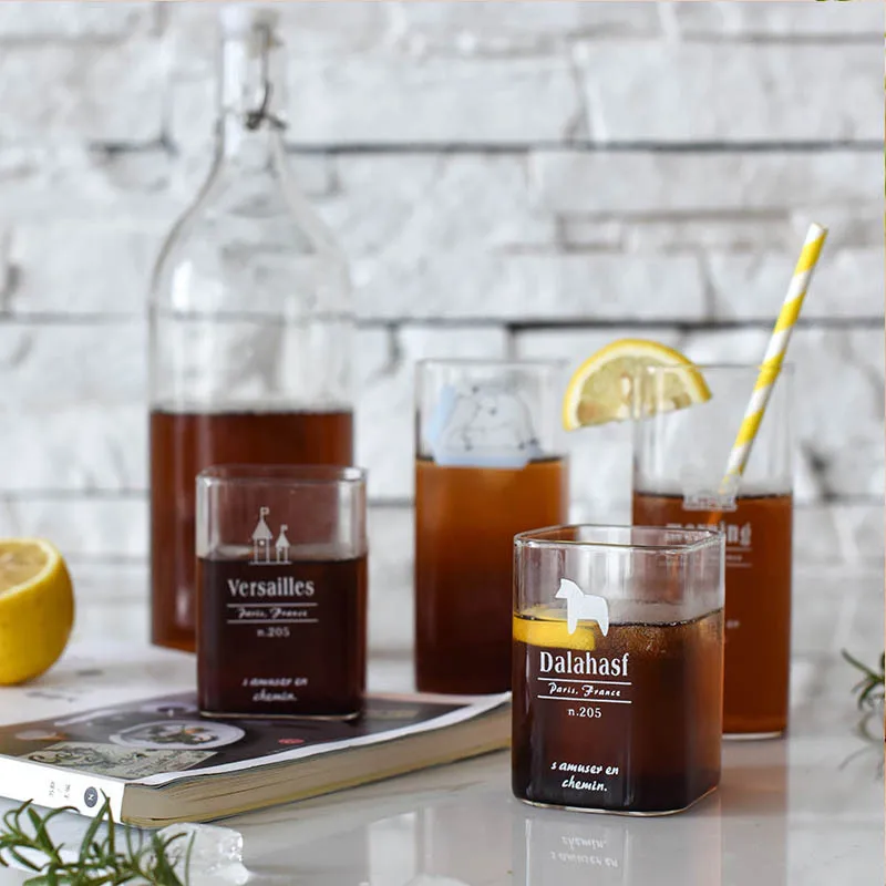 Multifunction handmade borosilicate square glass jar with lid or square glass cup without lid.jpg