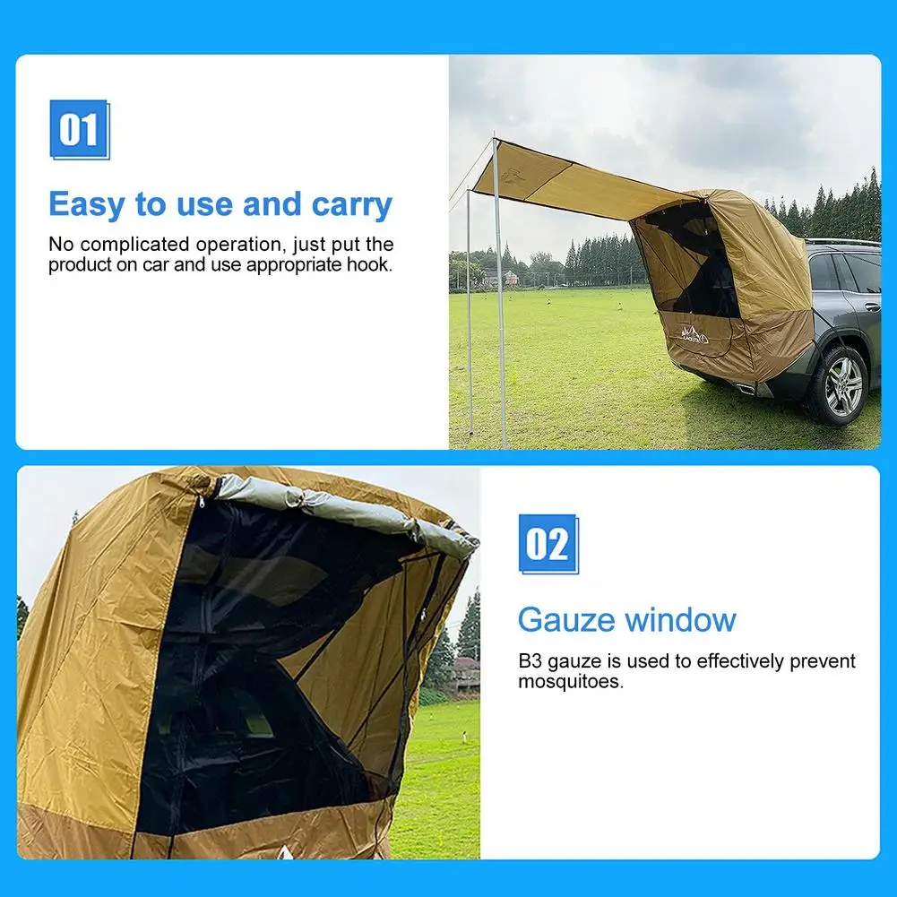 Foldable Touring Camping Outdoor Rear Extension Suv Van Waterproof