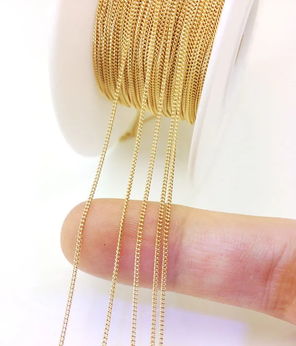 High Quality 14K Gold Filled DIY Jewelry Findings Side Chain Scissors Necklace Bracelet & Ear Line Accessories