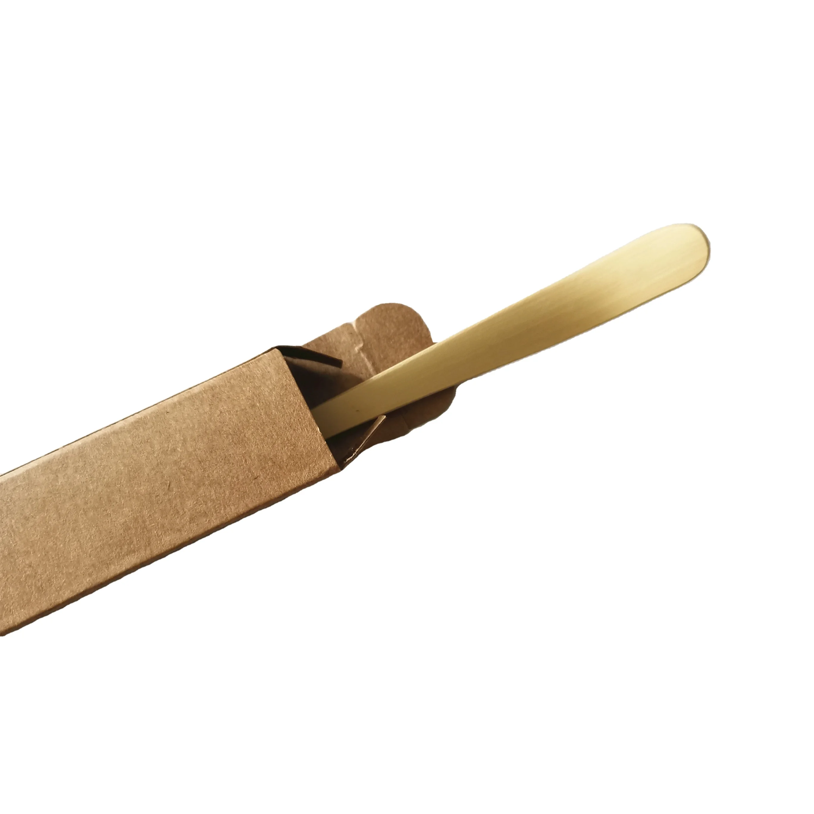 Stock Environmental Kraft Box Packing Matcha Scoop Chashaku Handmade