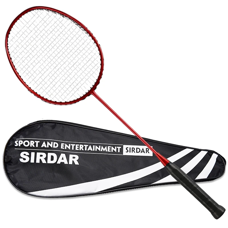 
Custom Logo full carbon badminton racket high quality durable graphite fiber 5u (80g) badminton racket train tacket 