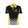 Custom sublimated blank 5XL professional pit crew shirt with zipper