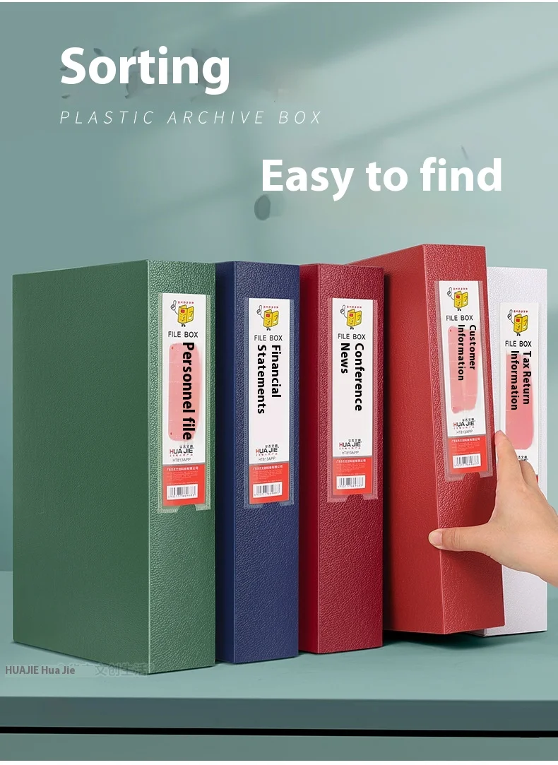 National Tide A4 Thickened Plastic File Box for Personnel Data Storage ...