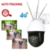 Full Metal Wireless WIFI 4G AI Intelligent Alert Smooth Auto Tracking IP Speed Dome PTZ Camera Starlight H265 IR 200M Audio P2P