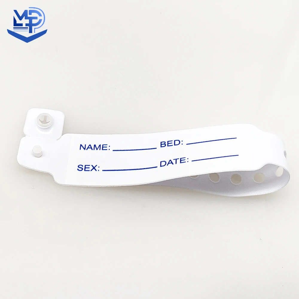 Hospital adult children waterproof soft plastic PVC identity card/patient medical id wristband brazalete details