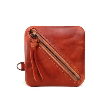 red leather coin purse