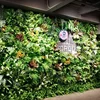 Unique forest art assorted leaves vertical landscape wall, artificial plant wall, green wall - 100cm*100cm (indoor/outdoor UV)