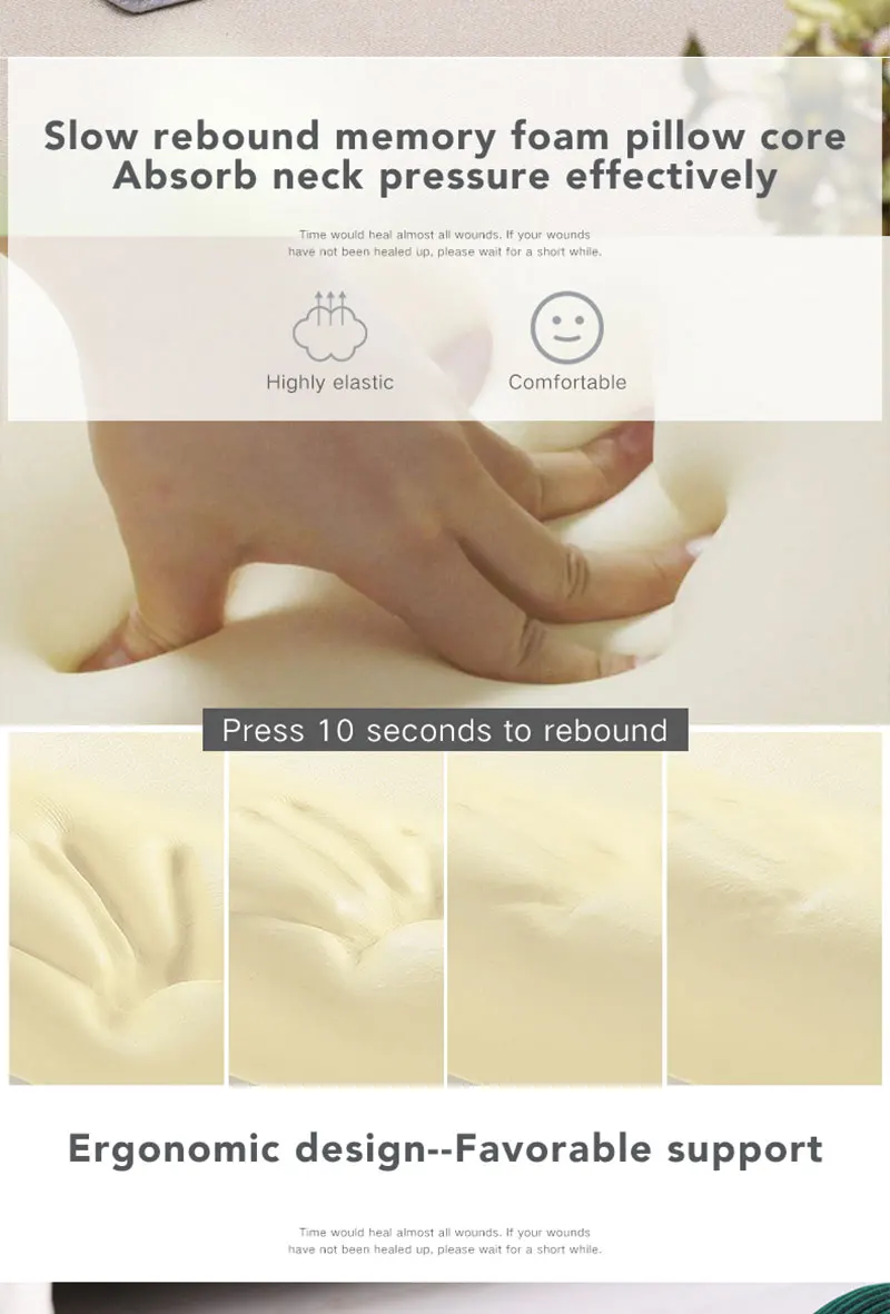 Half Moon Memory Foam Pillow Neck Support Pillow With Vibration Massage Bolster Buy Half Moon