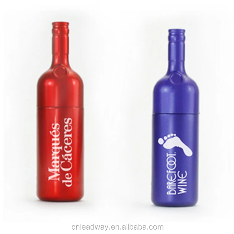 Plastic wine bottle shaped promotional gift Usb 2.0 Flash Drive - ANKUX.COM
