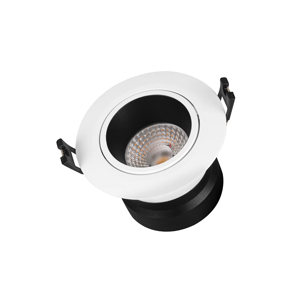 Anti glare CRI80/90/97 15-60 degree recessed 8W LED ceiling spotlight