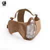 V12 Airsoft paintball army protective training half face mask with ear protective