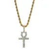 Popular Brass Copper Cross Cremation Pendant Hot Sale Blessing Religious Gift Egyptian Ankh Life Symbol pendant necklace