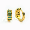 2019 new style gold old fashioned gems cz stud earring for women