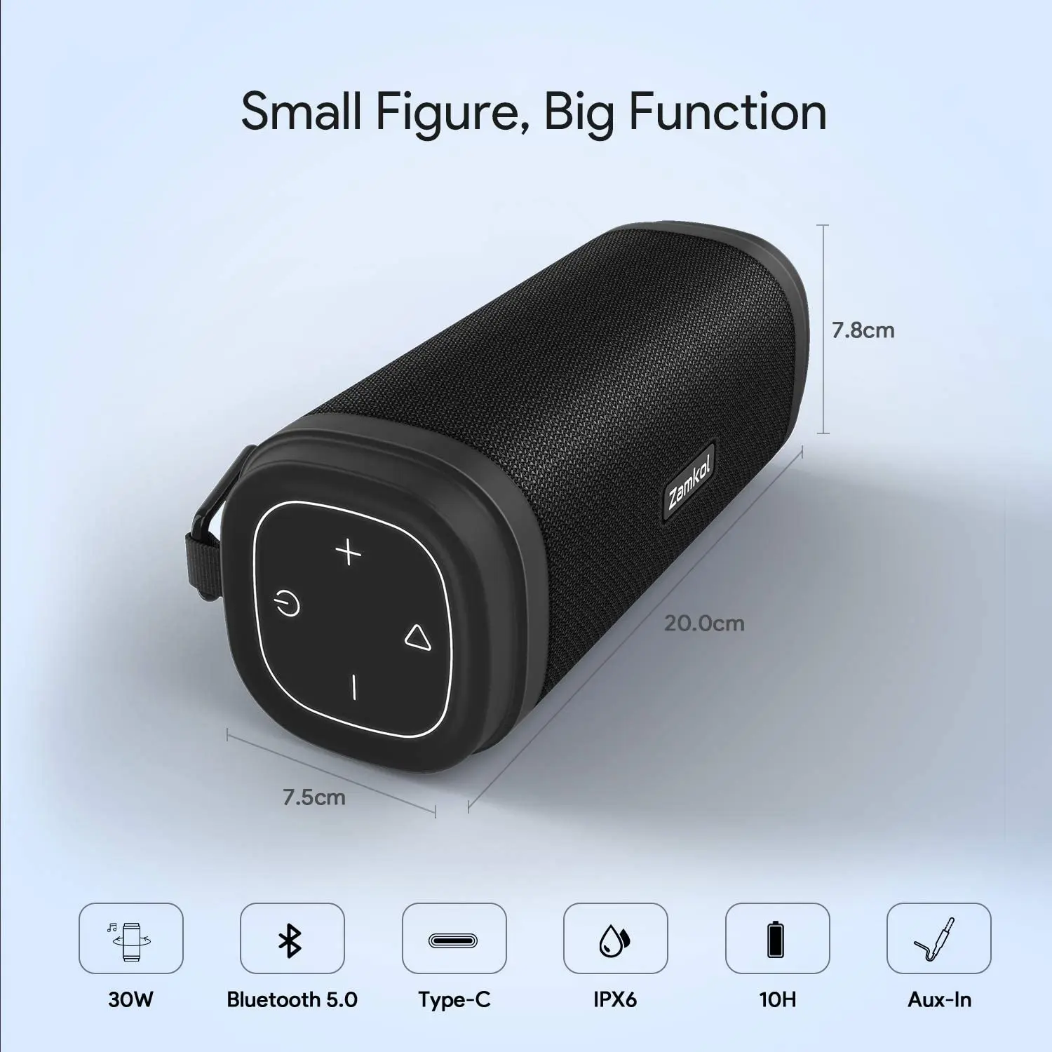 Zamkol Latest Cheap Waterproof Mini Wireless Portable Loud Best Bluetooth Speakers With Strong Bass - ANKUX.COM