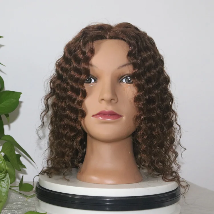 Professional Hairdresser Human Hair Training Doll New Arrival 4# Wave Hair  Mannequin Head With Shoulder - Buy Hairdresser Training Doll,Human Hair  Training Mannequin,Mannequin Head With Shoulder Product on 