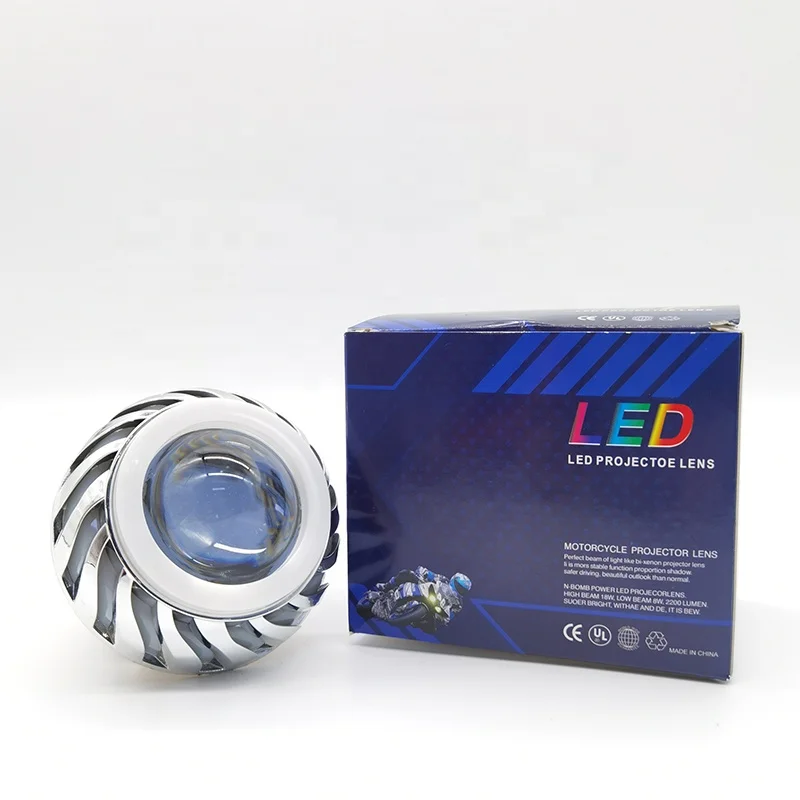 Led Motorcycle Headlight Projector Headlight Retrofit Kit Drl Lamp