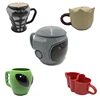Astronaut Helmet Ceramic 3D Sculpted Mug, 23-ounces, White/Grey