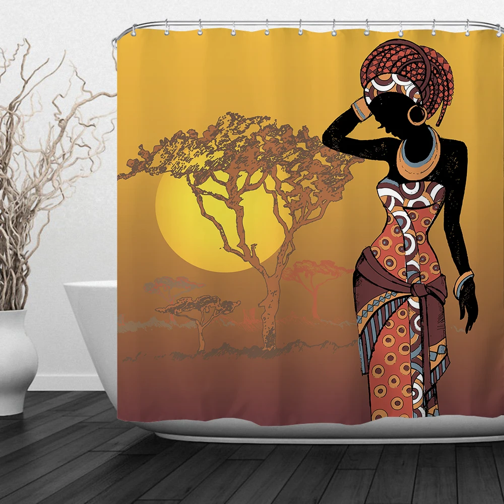 Classic African American Wholesale Bathroom Decor 100 Polyester Fabric