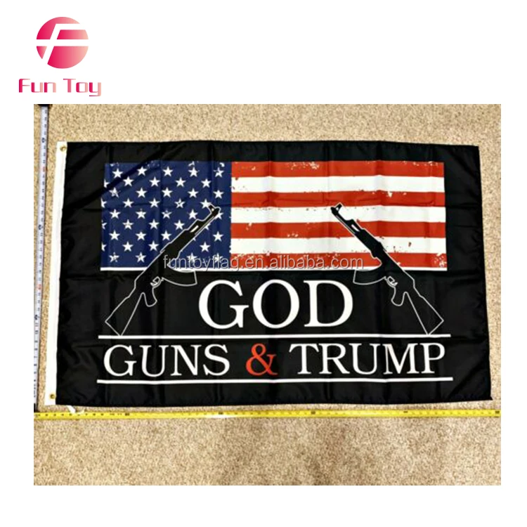 Gun Owners For Trump Rifles Black 3x5 3'x5' Premium Quality Polyester Flag