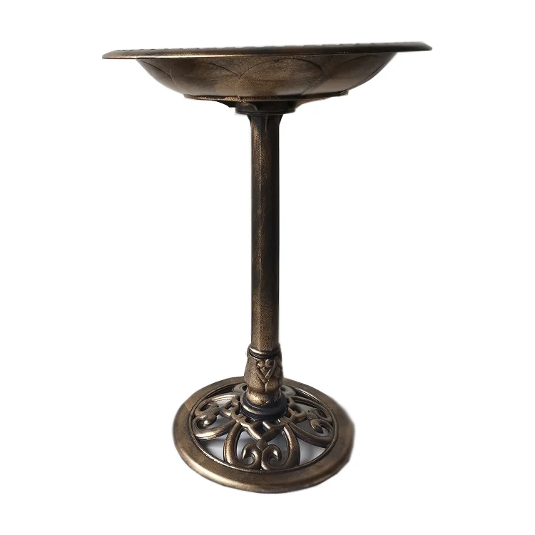 Round Plastic Garden Pedestal Bird Bath Bowl Decorative Bird Bath For