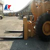 Wheel loader with cheap pallet forks to replace the bucket