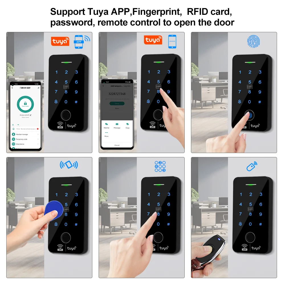 F20-tuya Standalone Tuya Touch Waterproof Fingerprint Rfid/pin Access ...