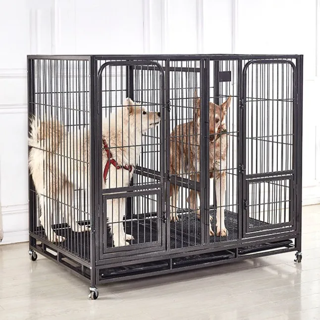 Custom 75inch 58inch Double Doors Design Bold Wire Galvanized Metal Pet