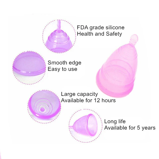 Portable Menses Cup For Female Hygiene Period Flexible Menstrual Cup ...