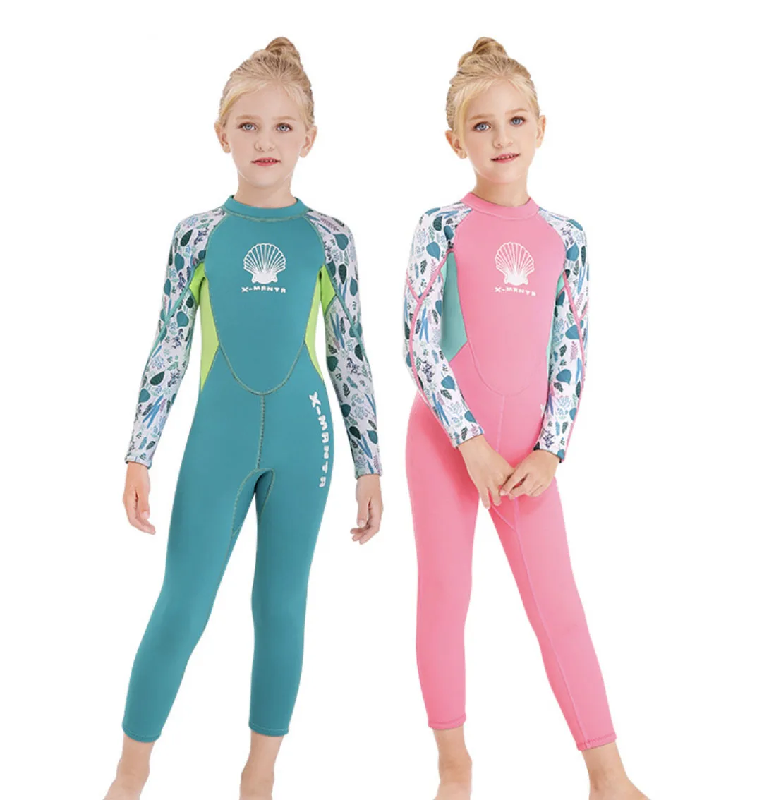 Kids Boys Girls Anti-UV Swimsuit Surf Dive Suit Swimming Costume Child Swimwear 