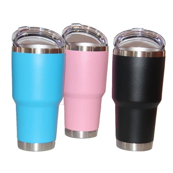 Powder Coated Double Walled Tumbler 30 Oz Stainless Steel Tumbler With Cap - Buy Double Walled 