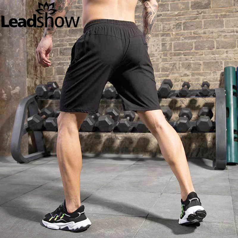 Most Inquiry Mens 3/4 Cargo Shorts Male Sweat Pant Drawstring With Multi Pockets Solid Color Loose Hip Hop Baggy Letter Printing