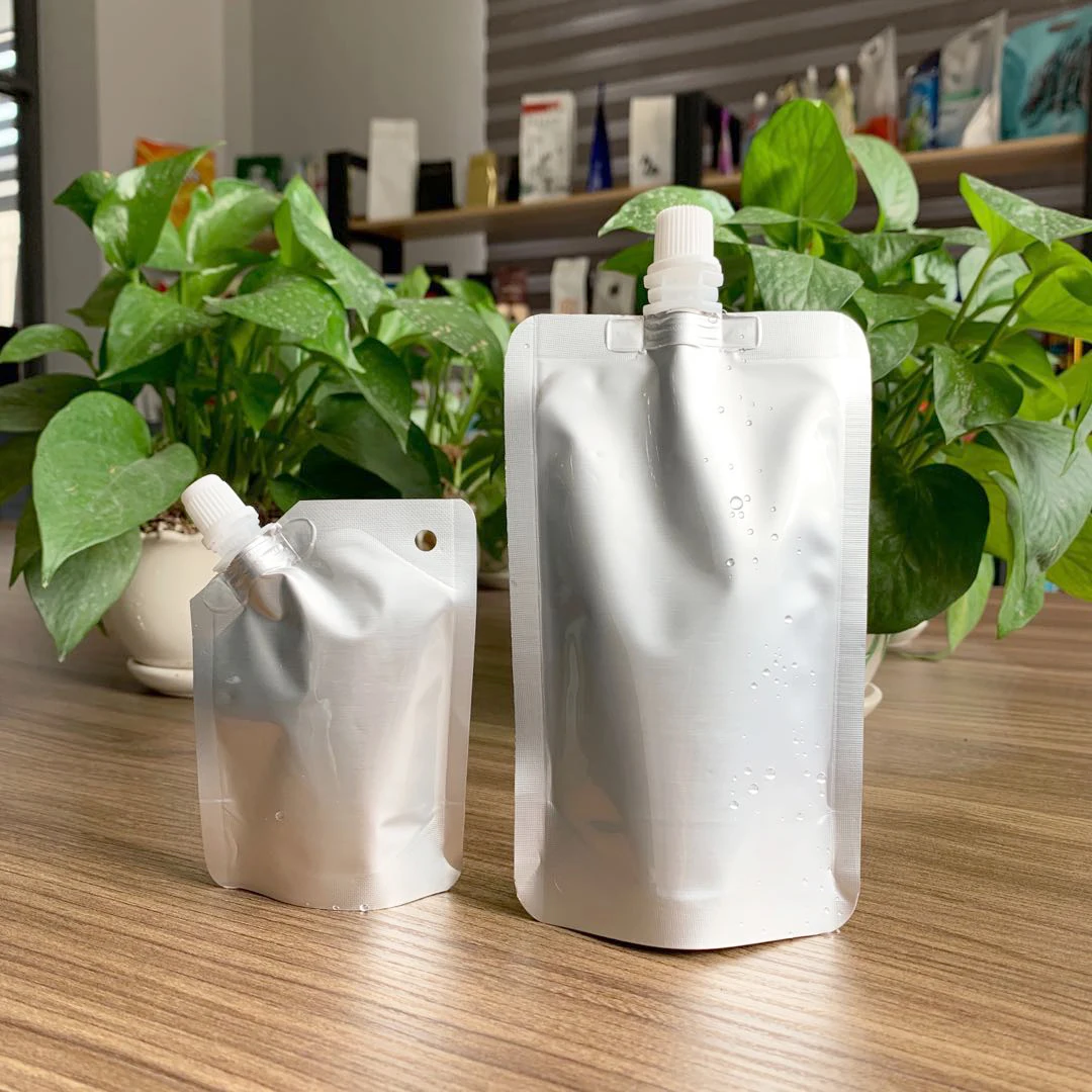 Clear Sliver Foil Liquid Packaging Plastic Bag Liquid Container Bag