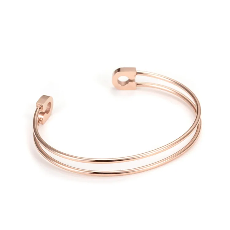 Personality Double Band Cuff Bangle Stack able Bracelet Dainty Bracelet Thin Cuff Bracelet Open Bangle