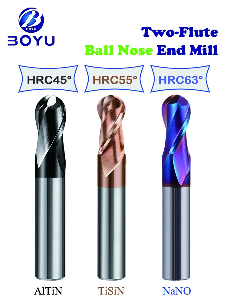 Oem 2 Flutes With Coating Ball Nose Carbide Milling Cutter Wood Cutter ...