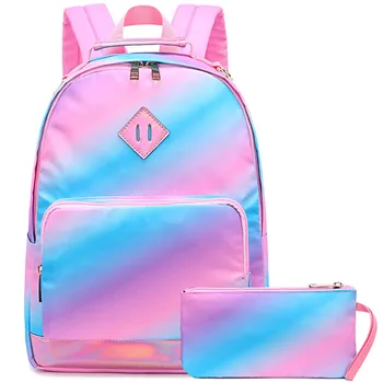 meisohua 定制新品牌设计模型远足儿童彩虹背包主动背包书包与印刷