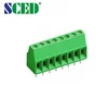 Pitch 2.54mm 6amp screw clamp pcb euro terminal blocks 2-24 number of contacts