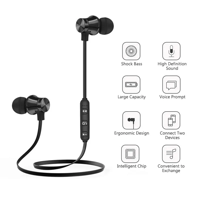 Best Price True Wireless Earbuds Bluetooth IPX6 Waterproof TWS Stereo Earphones in-Ear Built-in Mic Headset Bass for Sport - ANKUX.COM