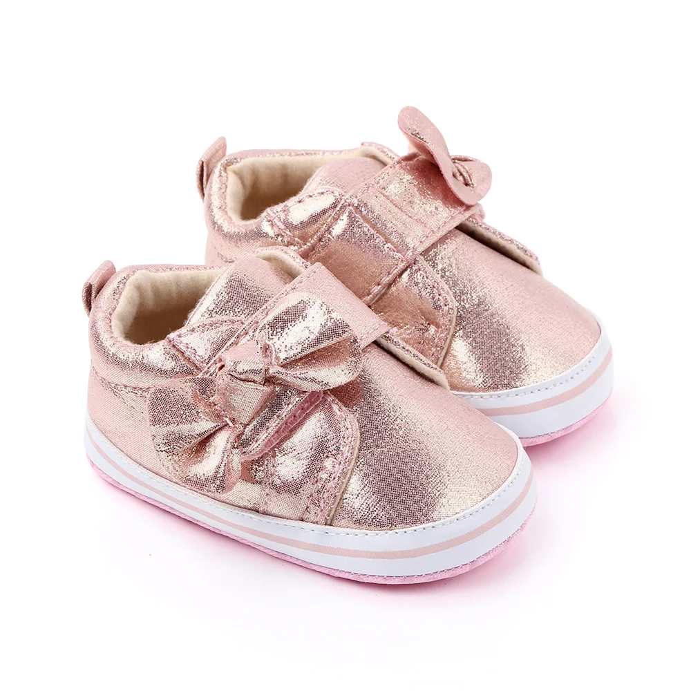 Soft sole baby shoes bow design newborn boy girl  toddler shoes in spring autumn supplier